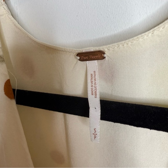 Free People - Date Night Mini Dress in Sunshine Combo - Polka Dot Long Sleeve - Picture 5 of 12